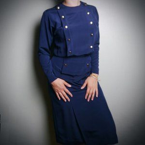 VINTAGE Navy Liz Claiborne Dress  | Size 4